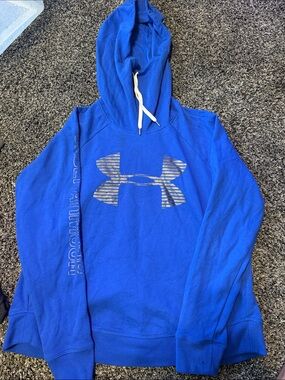 Under Armour Royal Blue womens Hoodie with Striped Logo